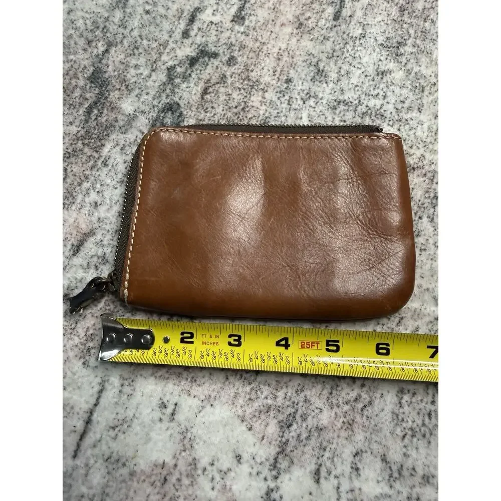 Patricia Nash Reala Credit Card Zip Up Wallet Tan Brown